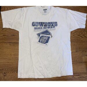 Vtg Y2K Reebok Dallas Cowboys Hold Em Poker Graphic Shirt Medium